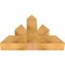 Ekena Millwork Saratoga Rough Sawn Timber Gable Bracket, Western Red Cedar, 36"W x 24"H x 6"D x 6"F, 16/12 Pitch GBW036X24X0606SAR00RWR - alternate 2